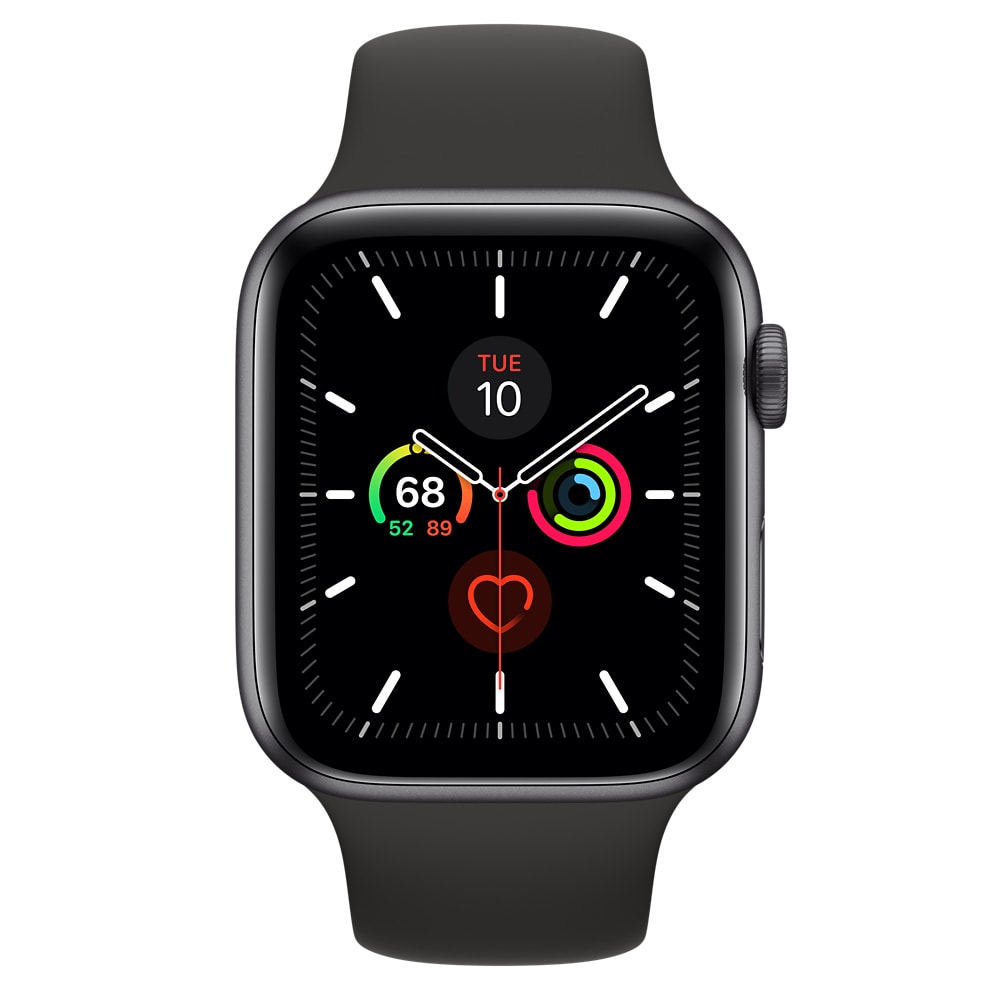 Apple Watch S5 schwarz 44mm Front